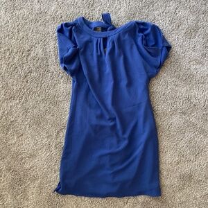 Blue shirt dress